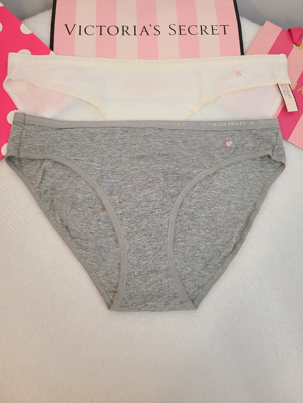 Y2K Victoria's Secret 2pk Signature Cotton Classic Bikini Panties Size Lg